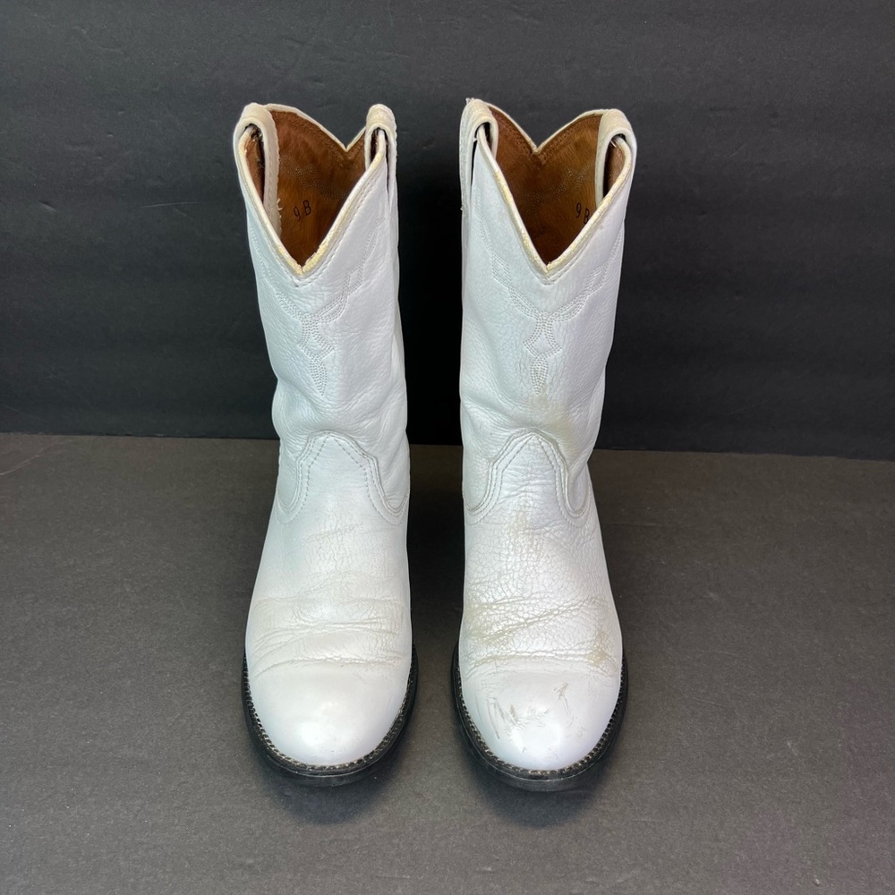 Ariat White Leather Western Boots